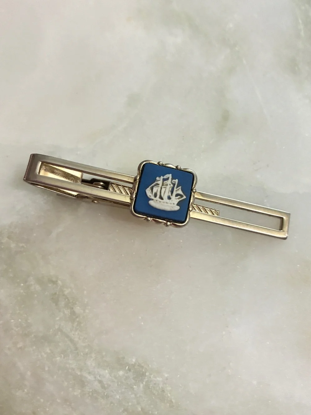 ⚓️ Wedgwood Vintage Tie Clip Ship Nautical